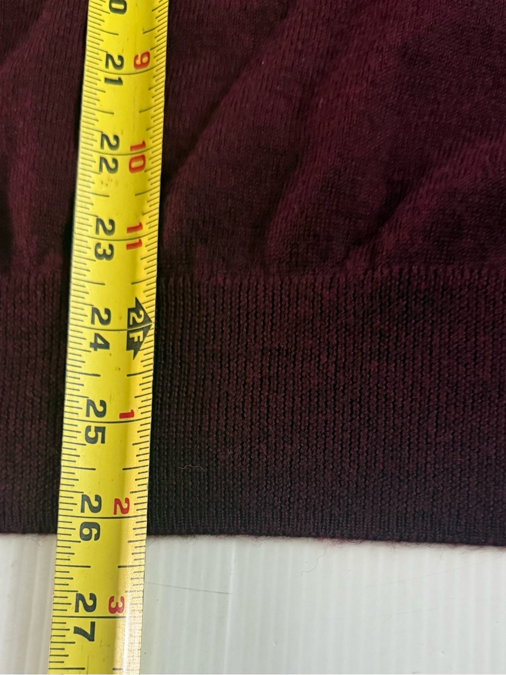 Polo Ralph Lauren Mens XL Burgundy Merino Wool V-Neck Sweater Pony Logo - Picture 6 of 7